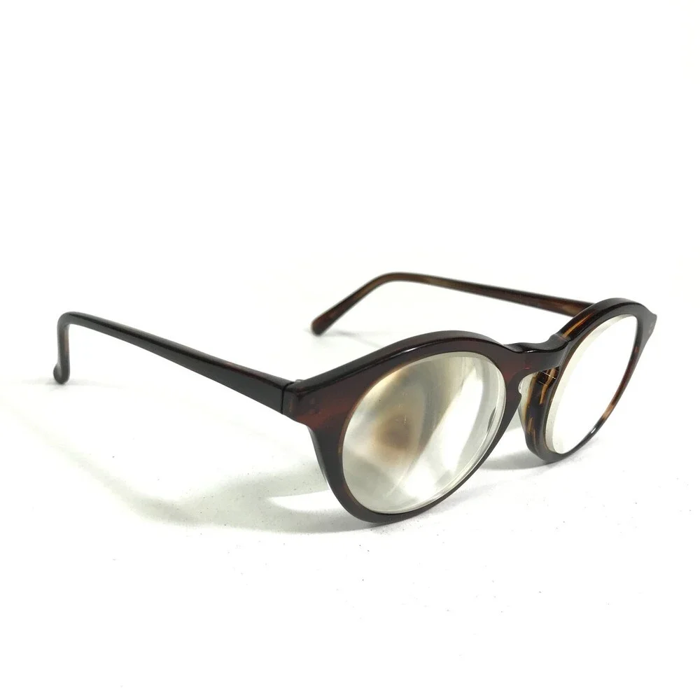 Vintage Lighthouse INT Eyeglasses Frames Brown Thick Rim Horn Rim 52-22-140